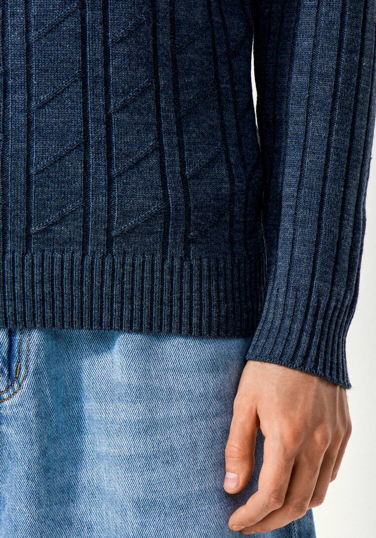 Джемпер с воротом-стойкой и планкой шир.  750, рис. 20