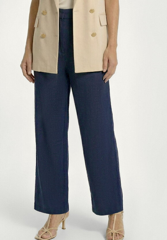 Брюки от бедра прямые изо льна шир.  580, рис. 2