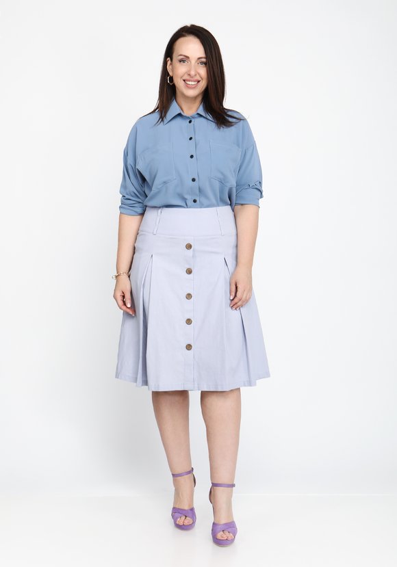 Блуза однотонная оверсайз шир.  580, рис. 3