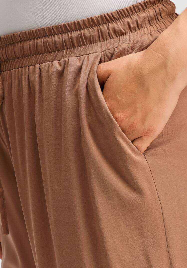 Брюки палаццо с резинкой на поясе шир.  750, рис. 30