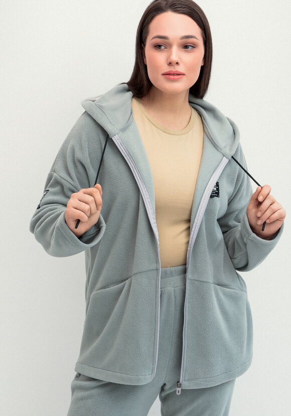 Толстовка из флиса с нашивкой на груди шир.  580, рис. 18