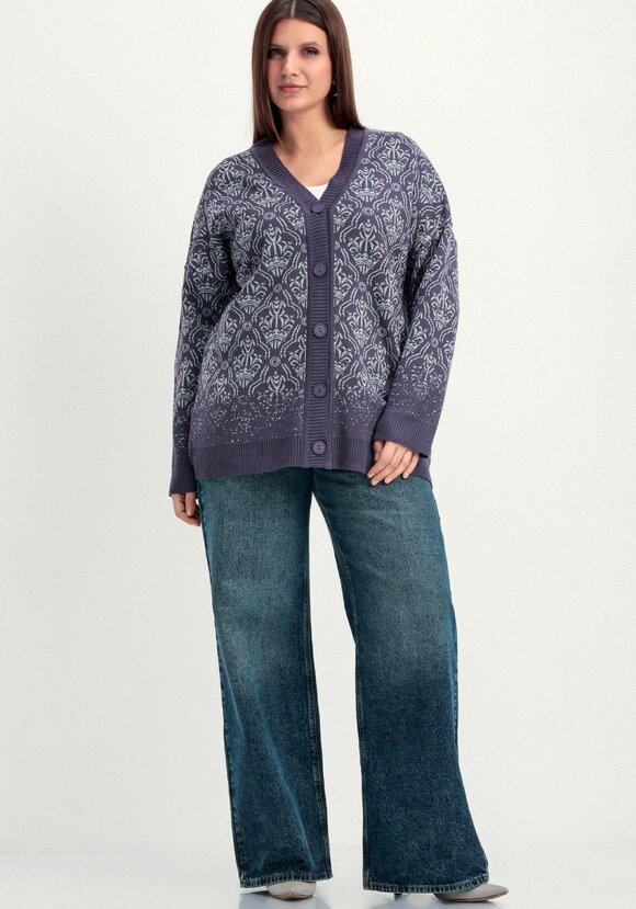 Кардиган с узорами и эффектом деграде шир.  580, рис. 18