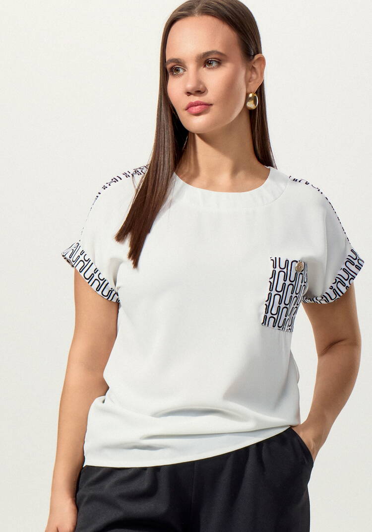 Блуза с боковым нагрудным карманом шир.  750, рис. 14