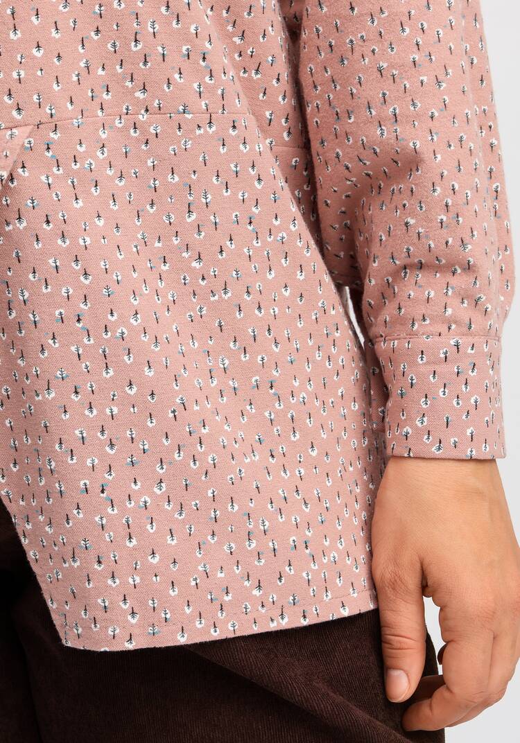 Блуза с воротником-стойкой свободного кроя шир.  750, рис. 14