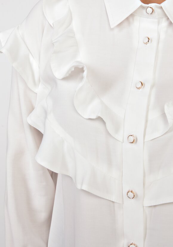 Блуза с рюшами на пуговицах шир.  580, рис. 5