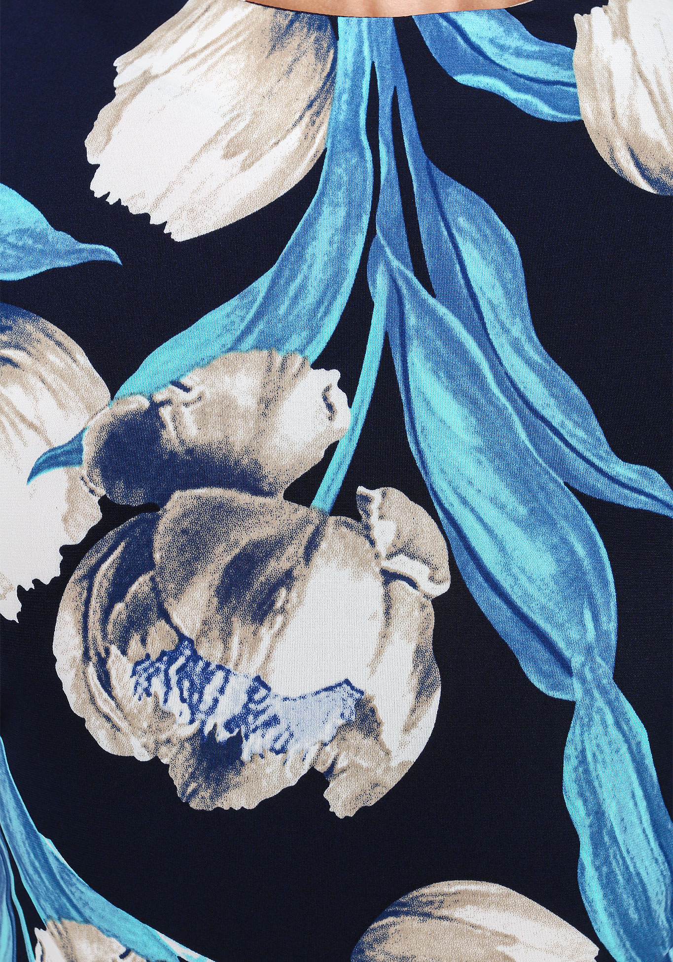 Платье-миди с принтом "тюльпаны" Veas, размер 68, цвет голубой - фото 8