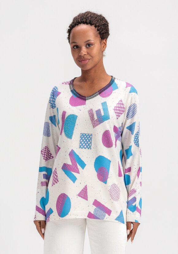 Джемпер с рисунком и стразами шир.  580, рис. 10