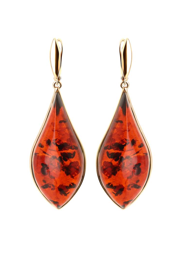 Серебряные серьги  Янтарные брызги шир.  750, рис. 11