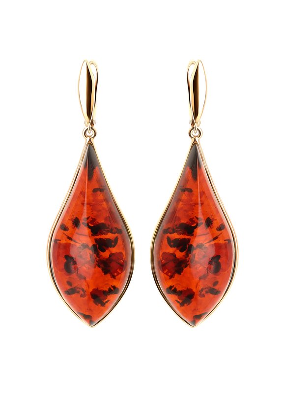 Серебряные серьги  Янтарные брызги шир.  580, рис. 11