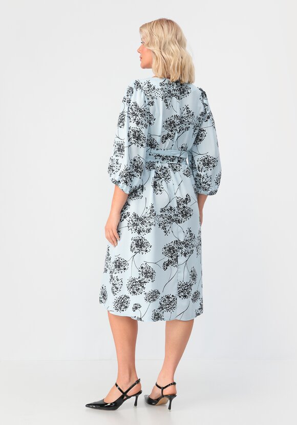 Платье с цветочным принтом с рукавом фонарик шир.  580, рис. 3