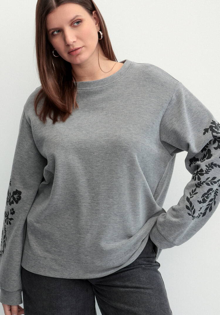 Свитшот с принтом на рукавах шир.  750, рис. 12