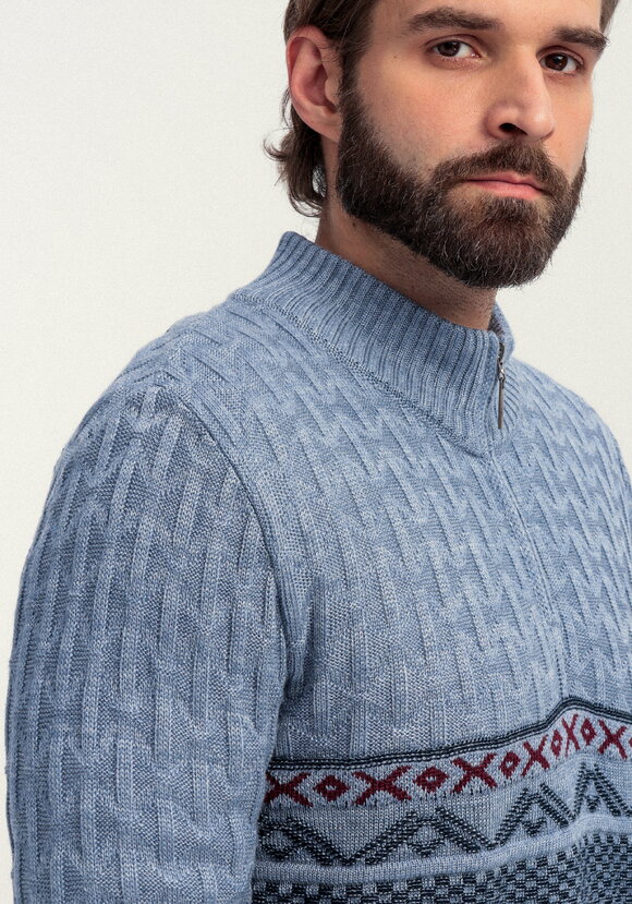 Джемпер с разными типами вязки шир.  580, рис. 13