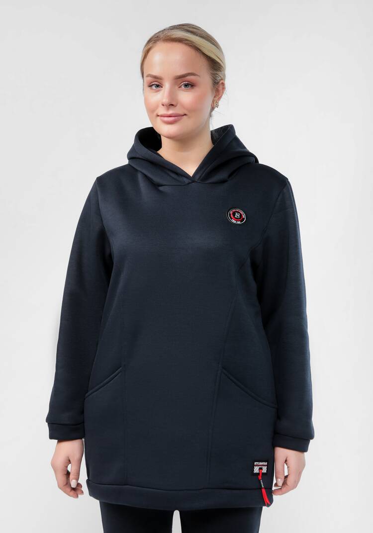 Толстовка удлиненная с капюшоном шир.  750, рис. 29