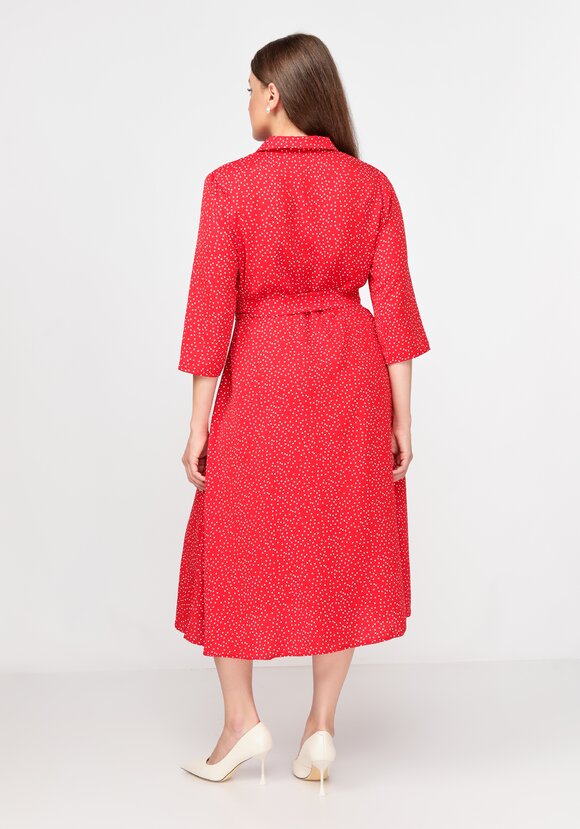 Платье-рубашка в горошек Полькадот шир.  580, рис. 7