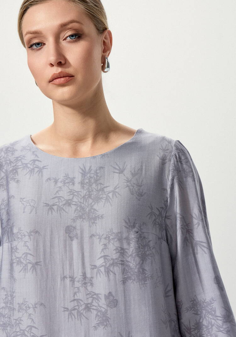 Платье изо льна с принтом свободного кроя шир.  750, рис. 13