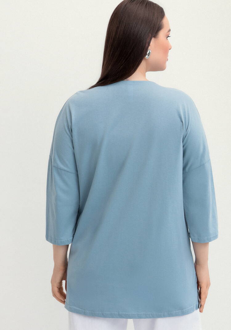 Туника с принтом на груди шир.  750, рис. 28