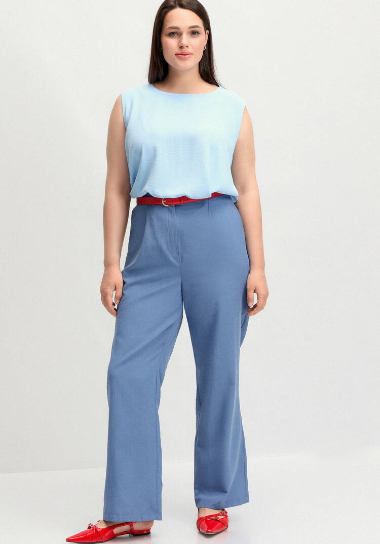 Брюки прямого силуэта с поясом на резинке шир.  750, рис. 11