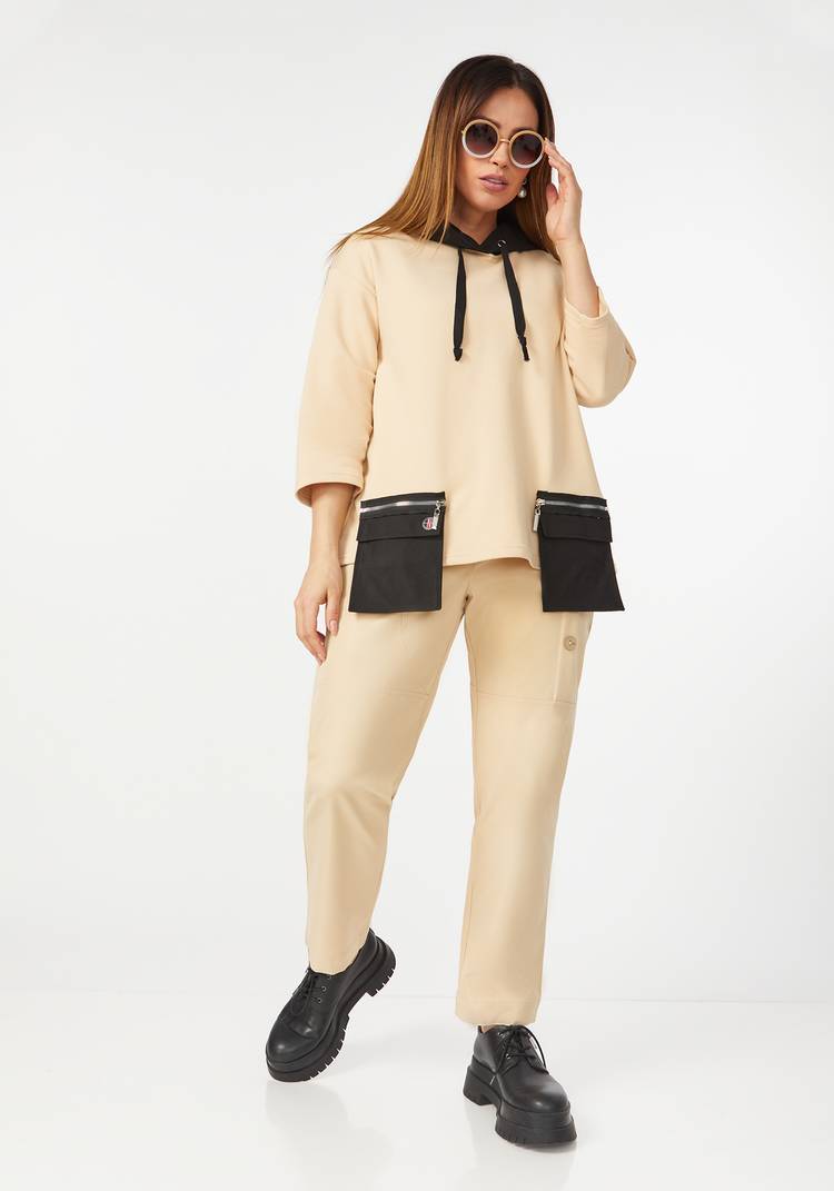 Брюки с декоративными пуговицами по бокам шир.  750, рис. 4