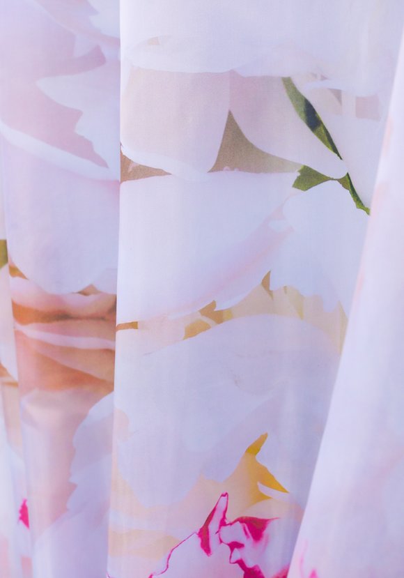 Портьера легкая Роскошный пион шир.  580, рис. 3