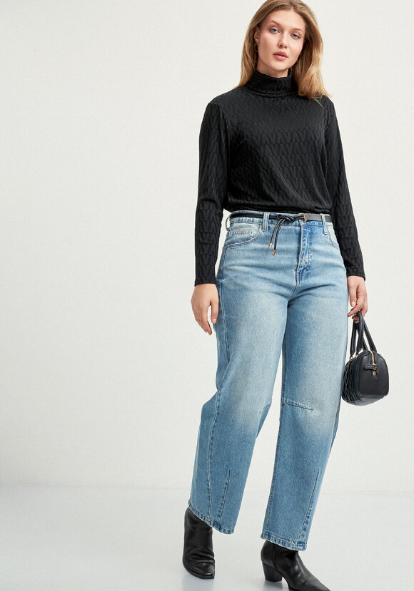 Водолазка с фактурным рисунком и воротом шир.  580, рис. 15