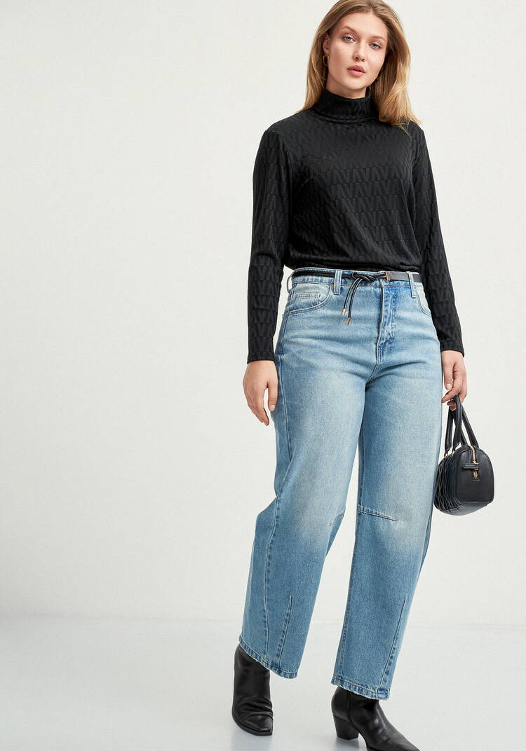 Водолазка с фактурным рисунком и воротом шир.  750, рис. 15