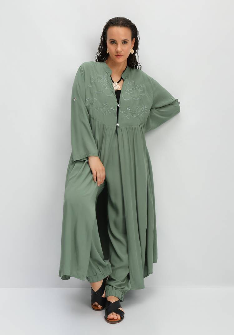 Рубашка удлиненная с вышивкой на кокетке шир.  750, рис. 18