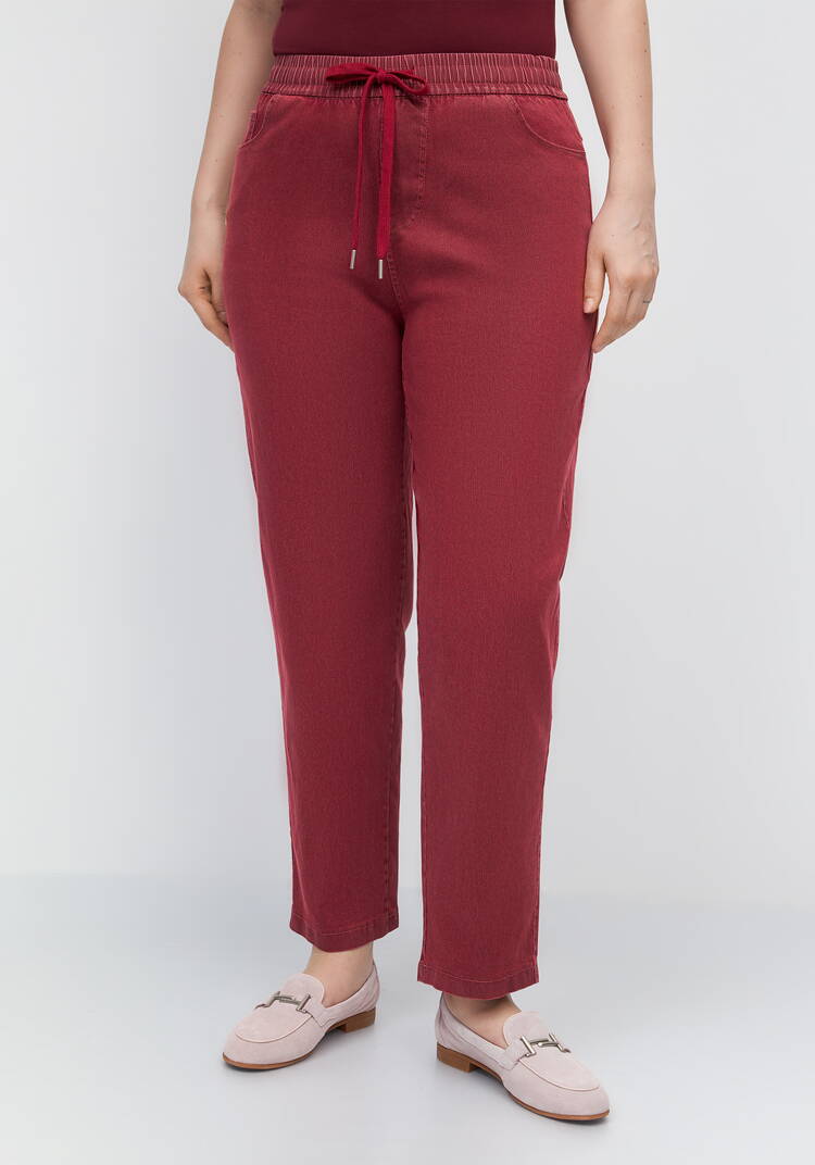 Джинсы цветные с резинкой по поясу шир.  750, рис. 4