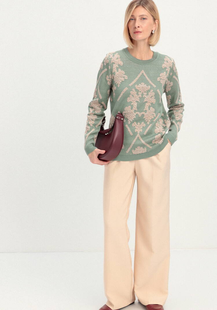 Джемпер с геральдическим орнаментом шир.  750, рис. 21