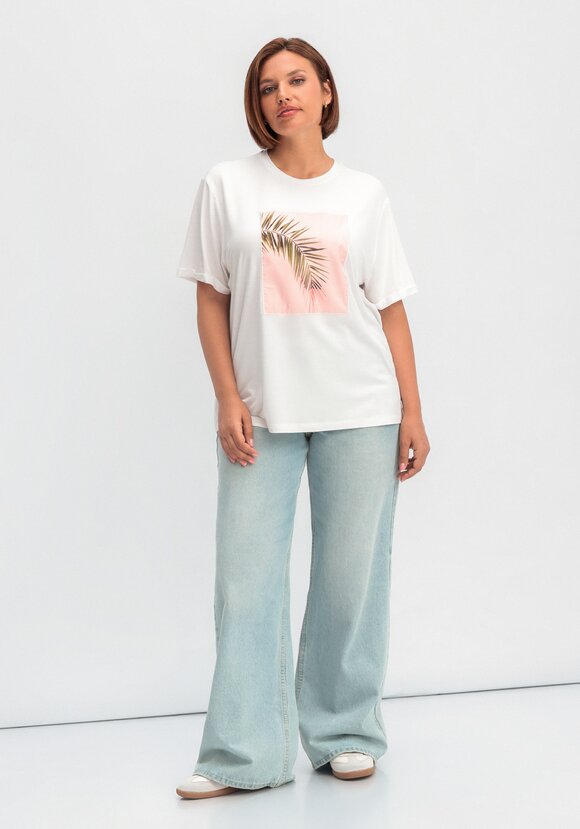 Футболка с принтом-аппликацией шир.  580, рис. 2