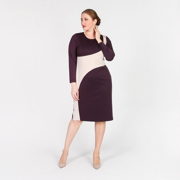 Платье-футляр с длинным рукавом шир.  580, рис. 1