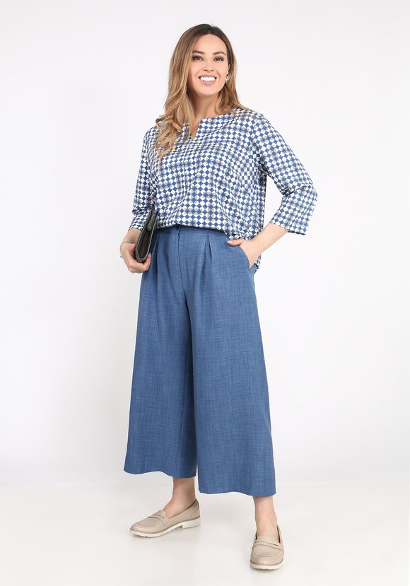 Блуза с длинным рукавом с принтом Ромб шир.  580, рис. 1