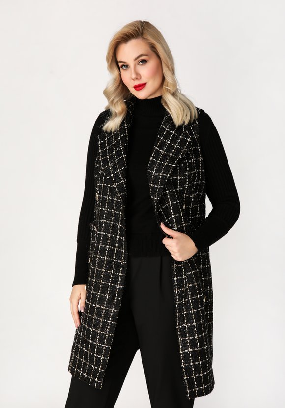 Платье -жилет с английским воротником шир.  580, рис. 3