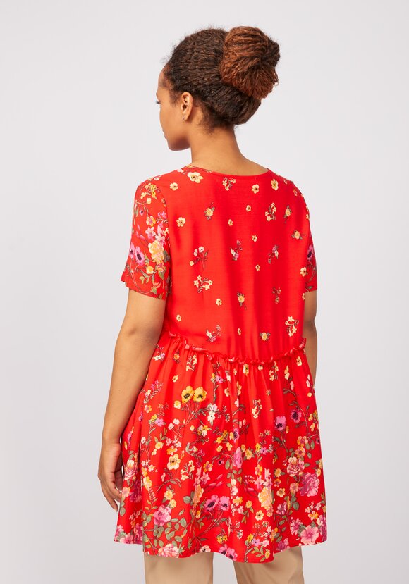 Туника с цветочным принтом свободного кроя шир.  580, рис. 13