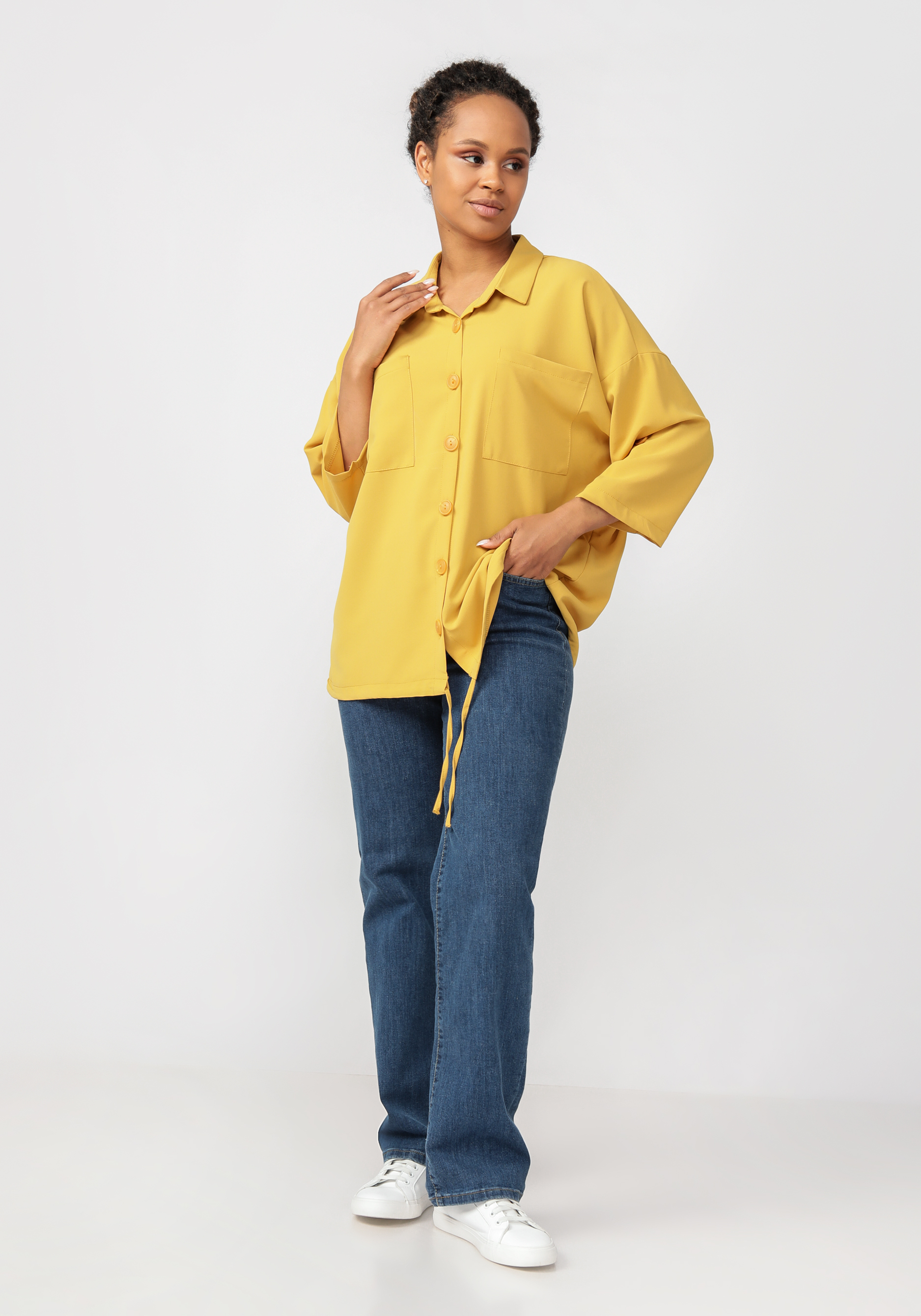 Блуза "Мадина" Vittori Vi, цвет желтый, размер 56 - фото 2