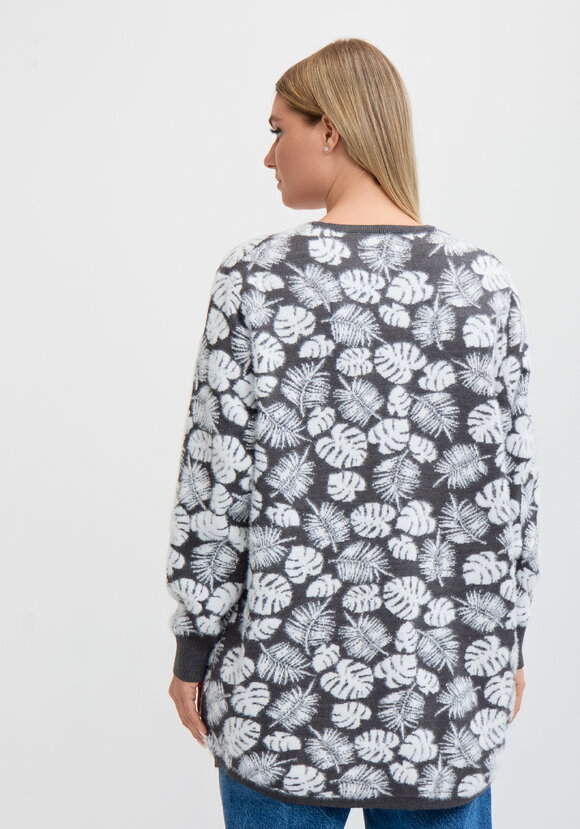 Туника пушистая с принтом шир.  580, рис. 9