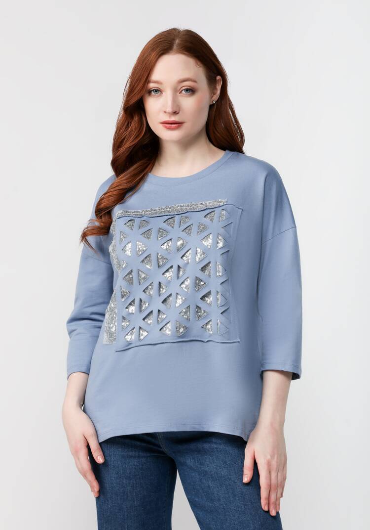 Джемпер Сверкающий принт шир.  750, рис. 23