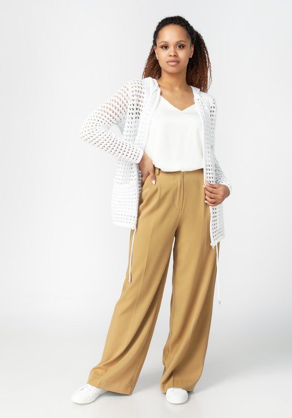 Кардиган вязаный с капюшоном на молнии шир.  580, рис. 6