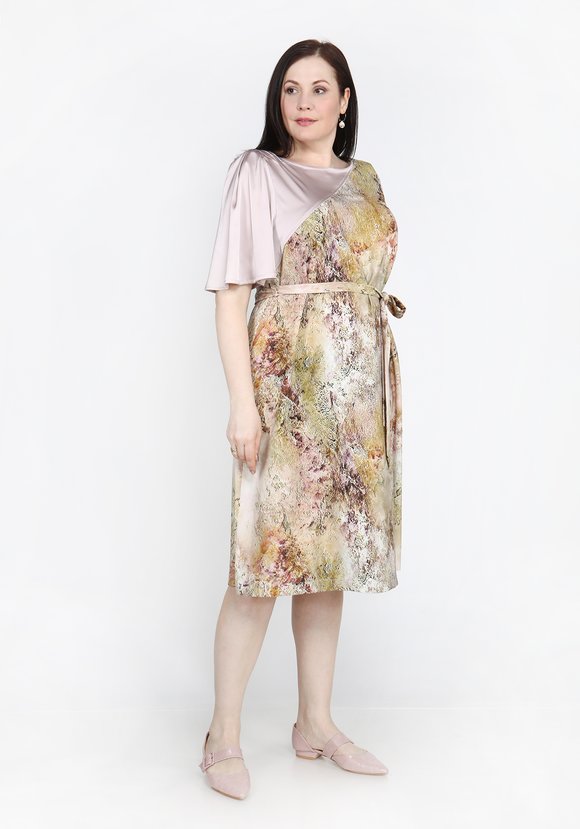 Платье прямого силуэта с круглым воротом шир.  580, рис. 8