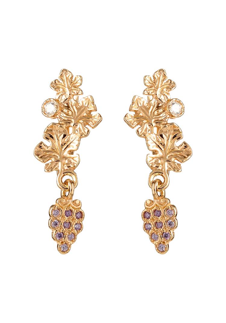 Серьги серебряные Райский виноград шир.  750, рис. 1