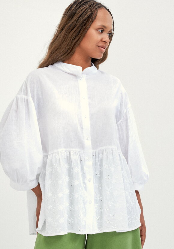 Блуза комбинированная с шитьём шир.  580, рис. 1