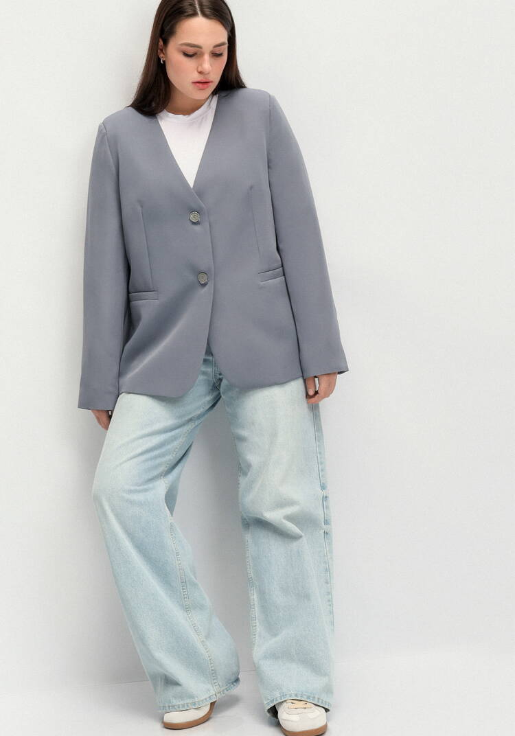 Пиджак с асимметричной шлицей по спинке шир.  750, рис. 15