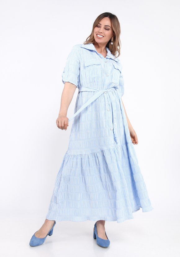 Платье в стиле сафари из хлопка шир.  580, рис. 6