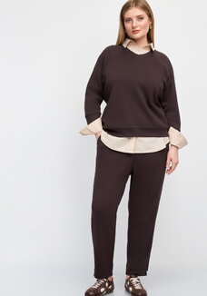 Брюки на широкой закрепленной резинке