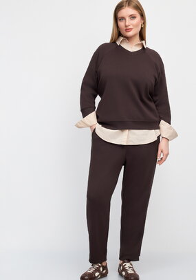 Брюки на широкой закрепленной резинке