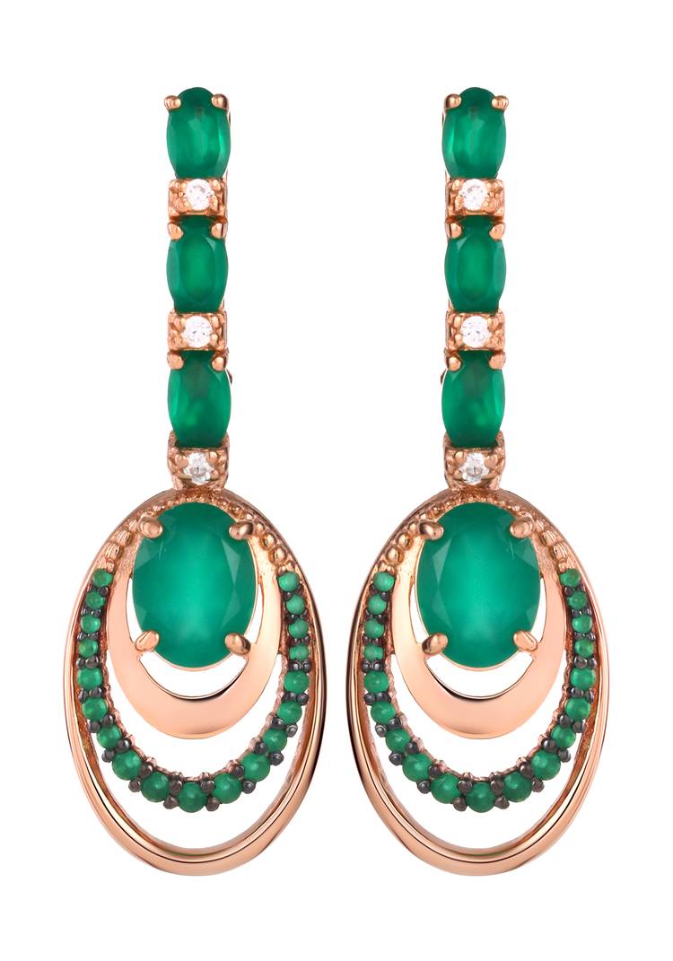 Серебряные серьги Страна чудес шир.  750, рис. 1