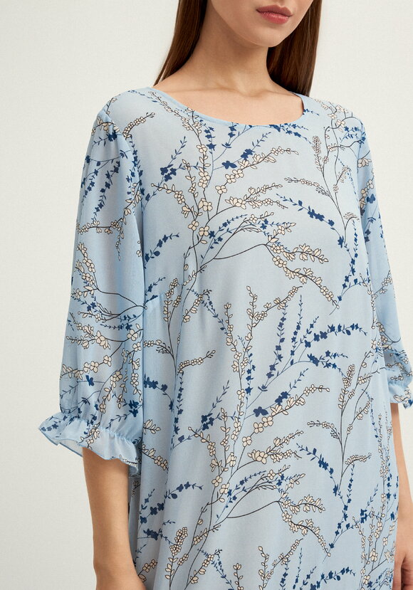 Платье с цветочным принтом шифоновое шир.  580, рис. 5