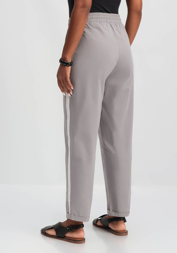 Брюки-бананы с кружевной вставкой шир.  750, рис. 11