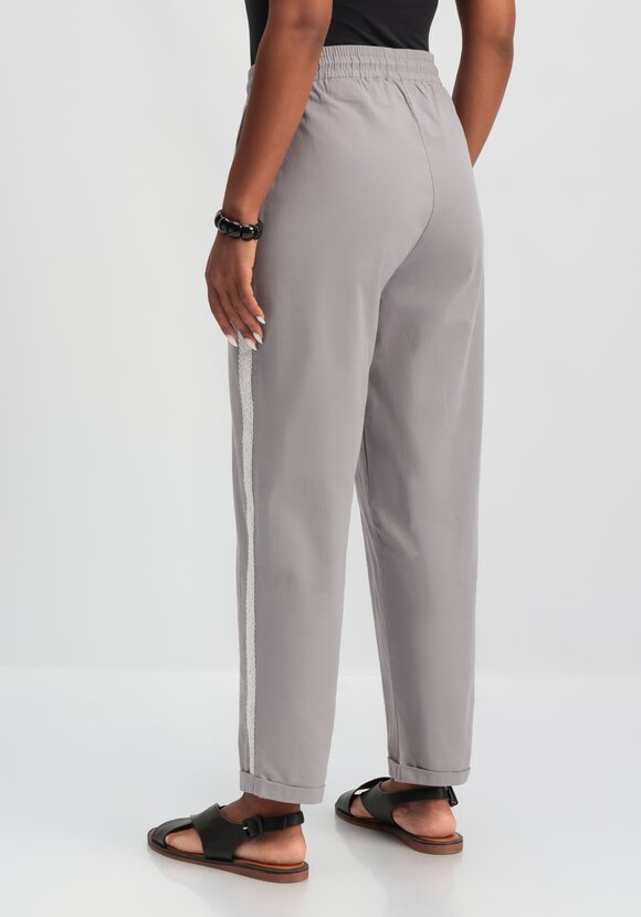 Брюки-бананы с кружевной вставкой шир.  580, рис. 11