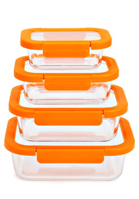 Набор стеклянных контейнеров с крышками