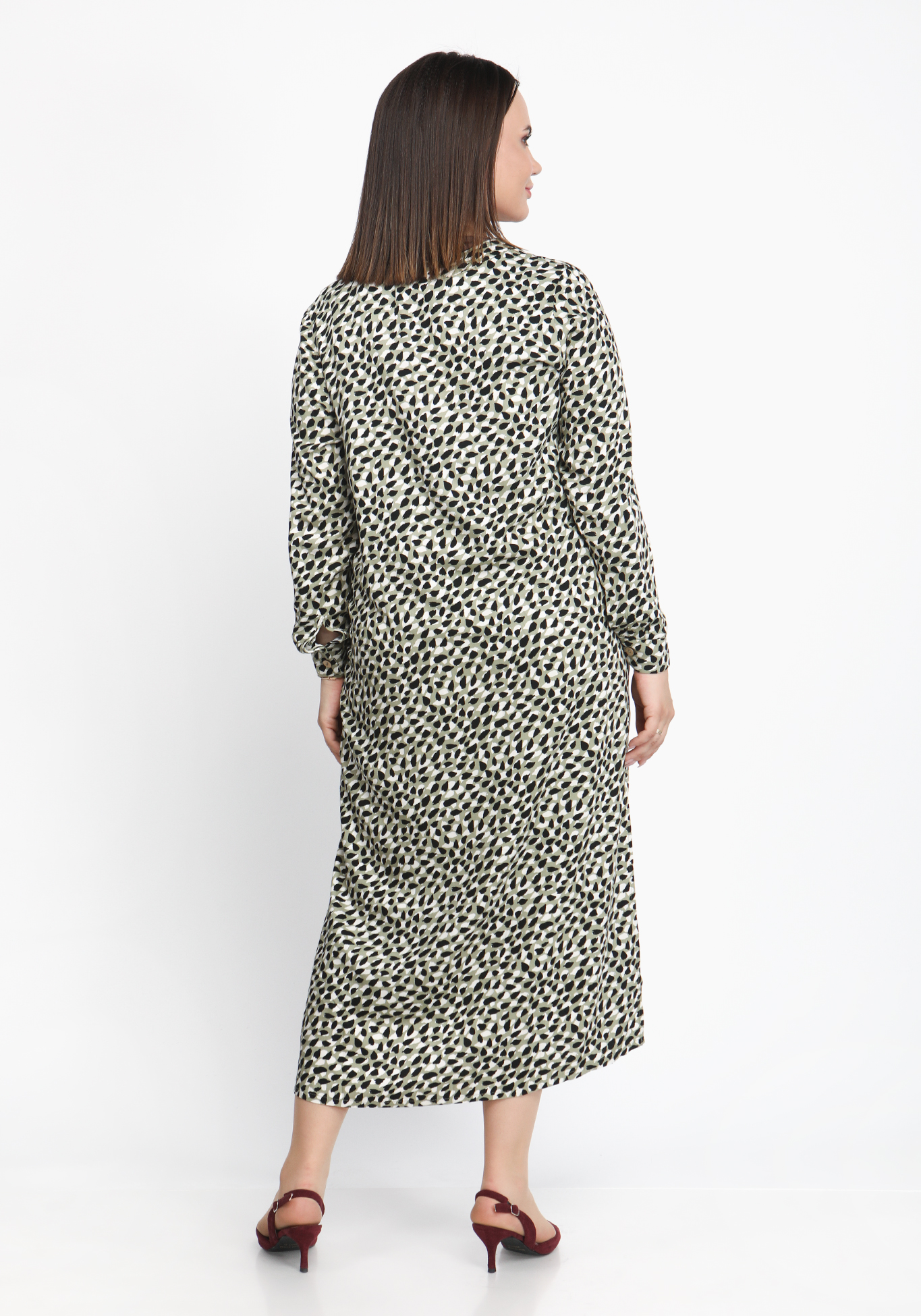 Платье-рубашка с принтом "леопард" Frida, размер 48, цвет коричневый - фото 8